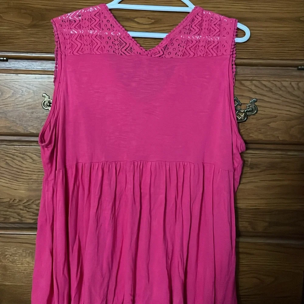 Terra & Sky Pink Sleeveless Top size 1X - Picture 4 of 4